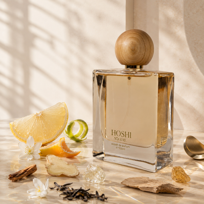 Hoshi Extrait de Parfum – black tea bergamot neroli – luxury woody perfume UAE – Dubai -YOGURE