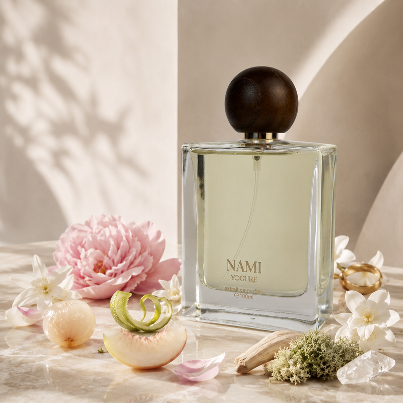 Nami Extrait de Parfum  Dubai– litchi peach peony – luxury floral perfume UAE – YOGURE
