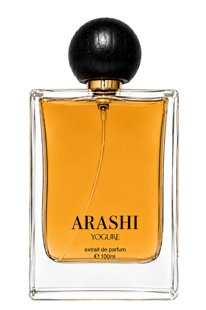 Arashi Storm Extrait de Parfum by YOGURE in a luxury glass perfume bottle