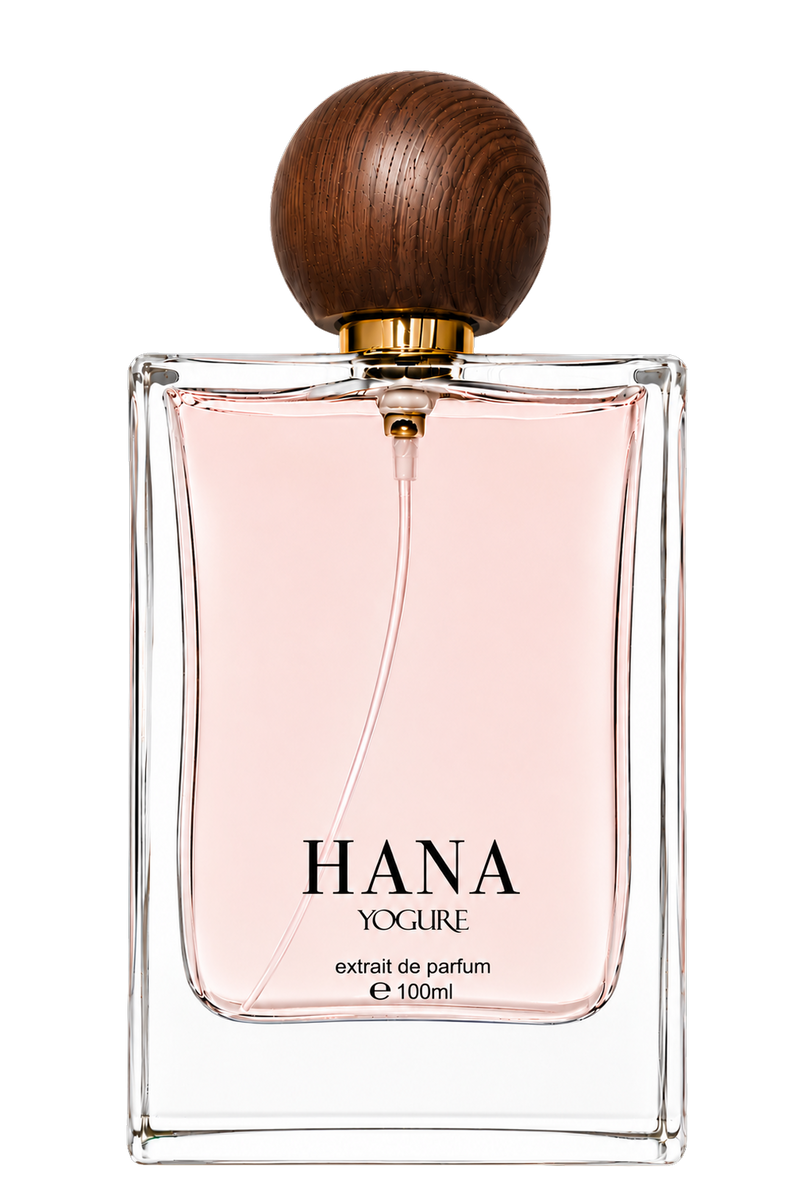 Hana Flower Extrait de Parfum by YOGURE in a luxury glass perfume bottle