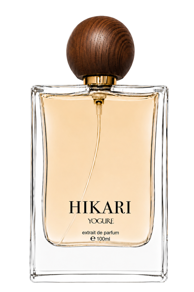 Hikari Radiance Extrait de Parfum by YOGURE in a luxury glass perfume bottle