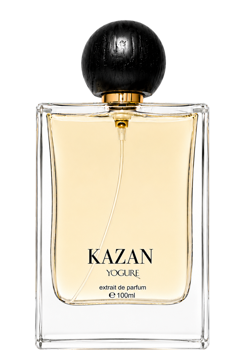 Kazan Volcano Extrait de Parfum by YOGURE in a luxury glass perfume bottle
