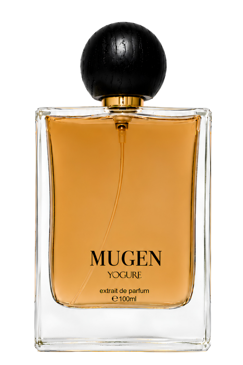 Mugen Infinite Extrait de Parfum by YOGURE in a luxury glass perfume bottle