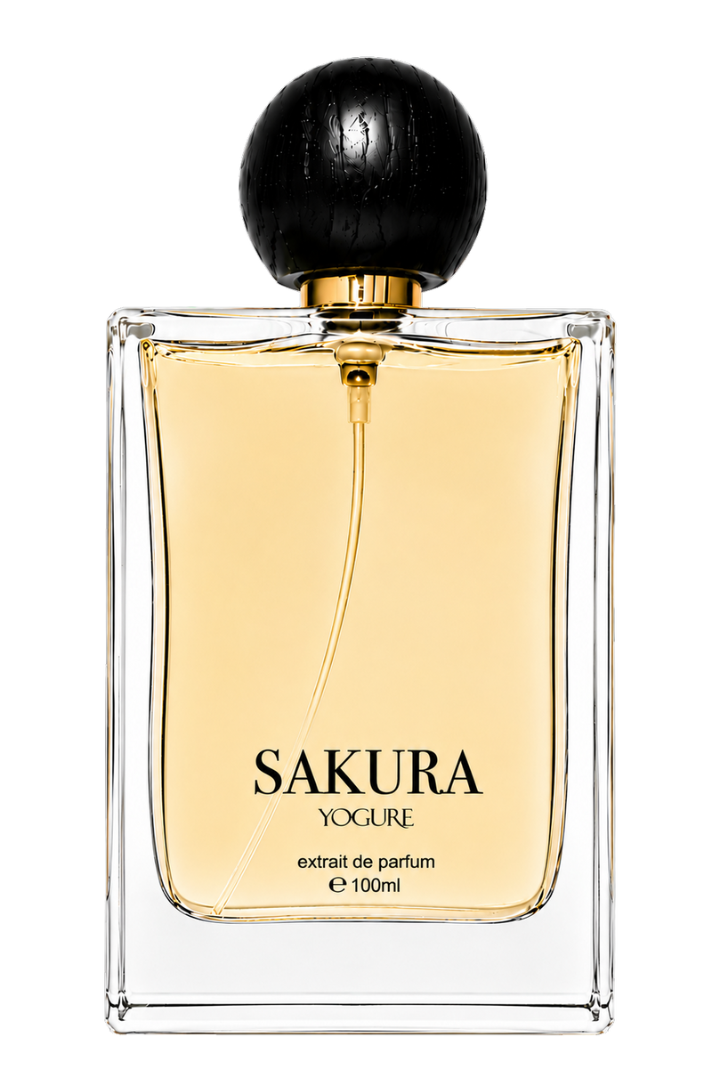 Sakura Cherry Blossom Extrait de Parfum by YOGURE in a luxury glass perfume bottle